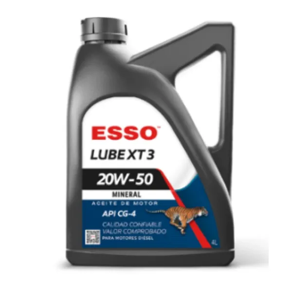 ACEITE ESSO LUBE XT 3 20W 50 MINERAL FOR DIESEL 4 LITROS